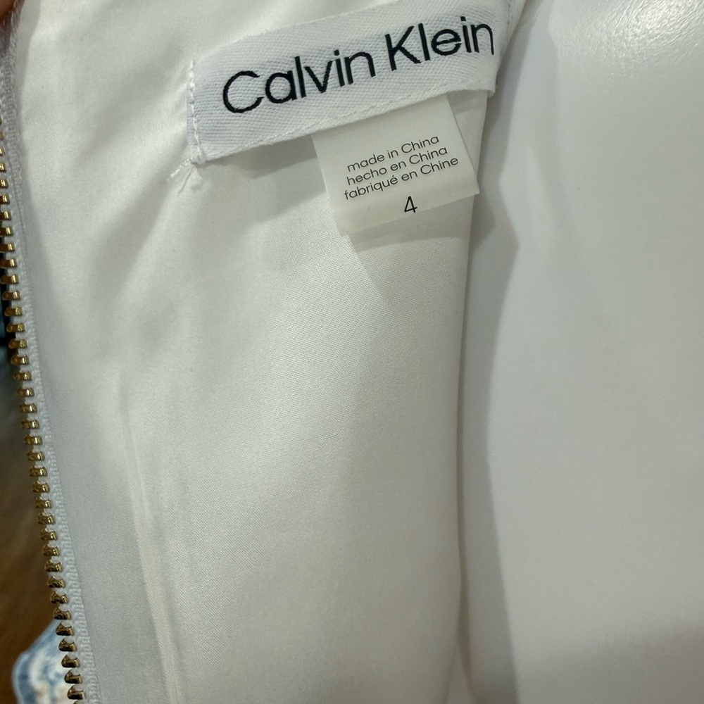 NWT Calvin Klein Wedding Reception White Party Asymmetrical High Low Dress 4 - Picture 9 of 12